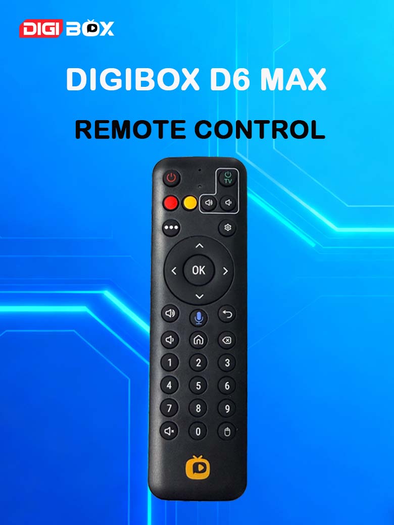 Digimark Remote Original Voice Remote Control for DIGIBox D6 Max,DIGI TV Box